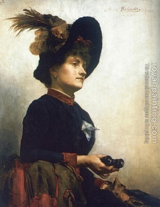 Anna Bilinska-Bohdanowicz : Portrait of a Lady with Opera Glasses